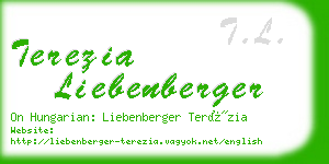 terezia liebenberger business card